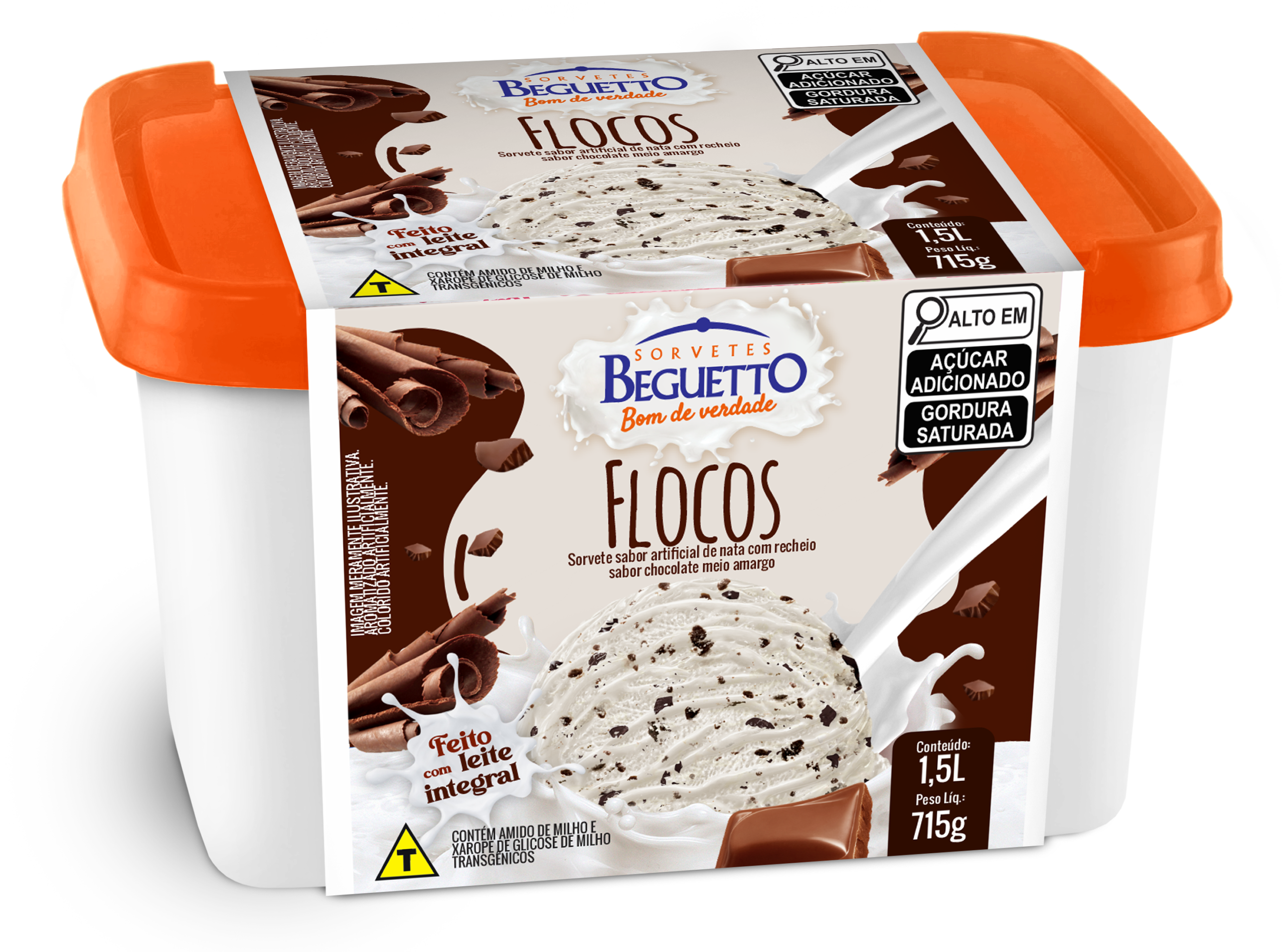 BEGUETTO - POTES 1.5L TRADICIONAL - FLOCOS DIR