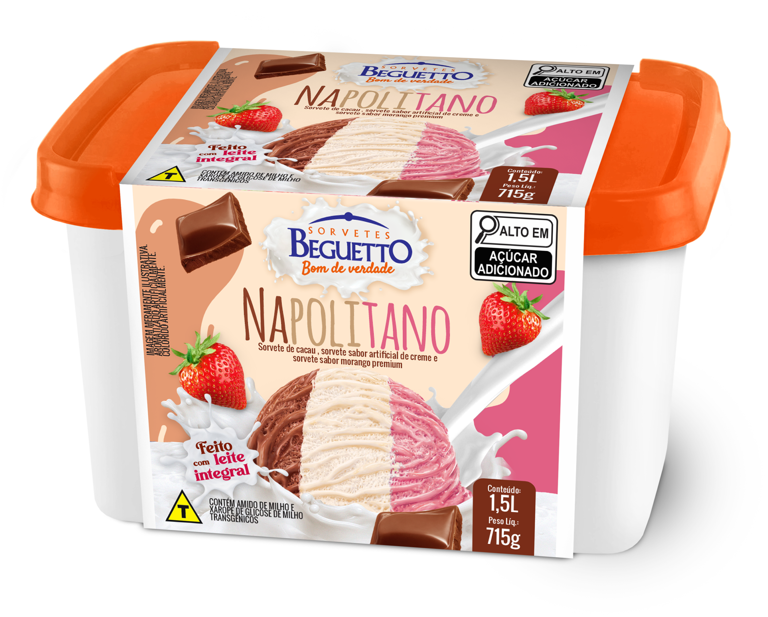 BEGUETTO - POTES 1.5L TRADICIONAL - NAPOLITANO ESQ